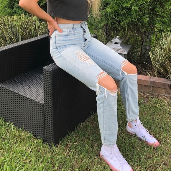 BDG High-Waisted Slim Straight Peasant Hipster Hippie Boho Street Destroyed Jean - Picture 1 of 12